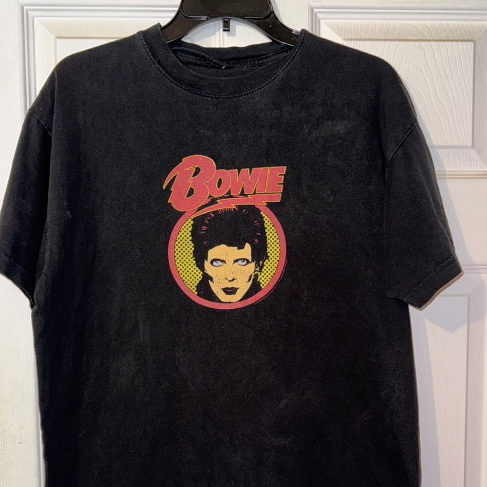 Y2K 2003 David Bowie Graphic Black T-Shirt